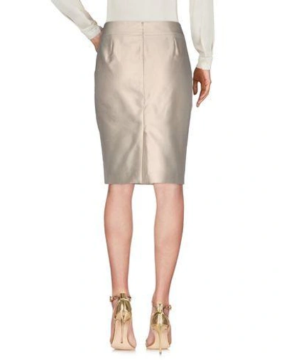 Shop Armani Collezioni Knee Length Skirts In Beige
