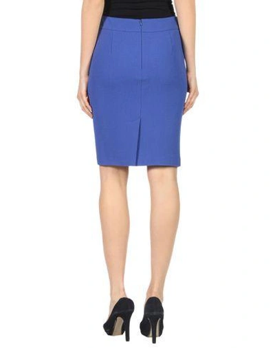 Shop Armani Collezioni Knee Length Skirt In Bright Blue