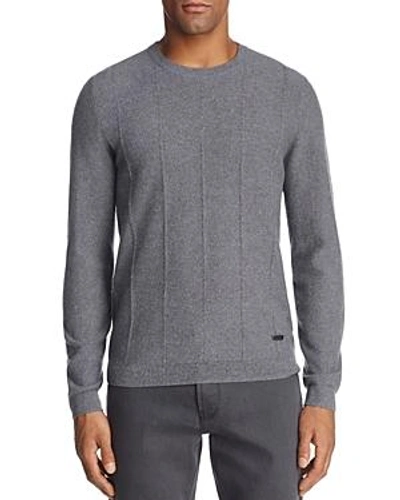 Shop Armani Collezioni Ribbed Cashmere Sweater In Gray