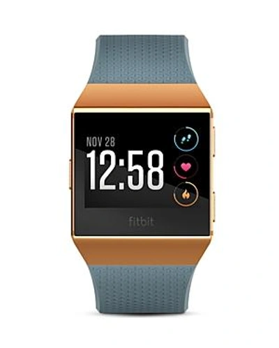 Shop Fitbit Ionic Watch In Slate/orange