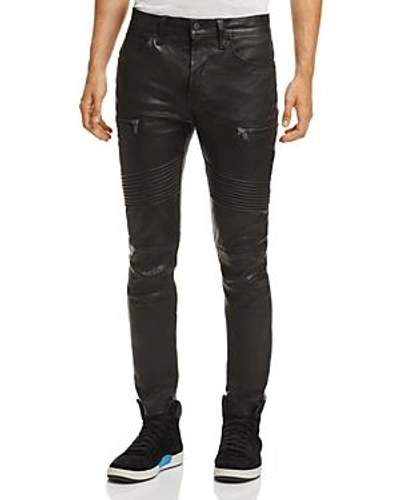 Shop J Brand Acrux Moto Leather Slim Fit Pants In Black