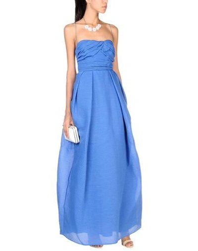 Shop Carven Long Dress In Blue