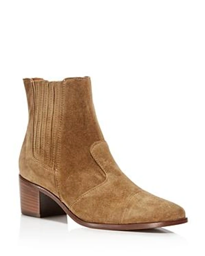 Shop Charles David Holland Suede Booties In Tobacco