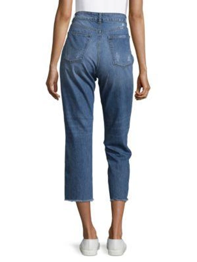 Shop Dl1961 Patti High Rise Straight-fit Cotton Jeans In Ashland