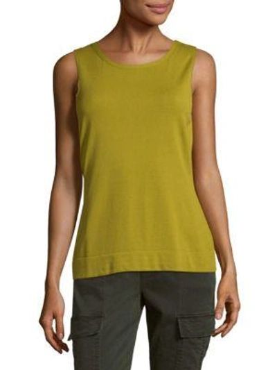 Shop Lafayette 148 Sleeveless Tank Top In Chicory