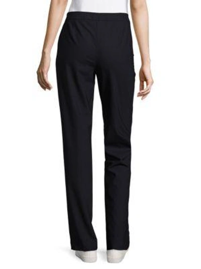 Shop Lafayette 148 Duval Cloth Barrow Pants In Ink Multi