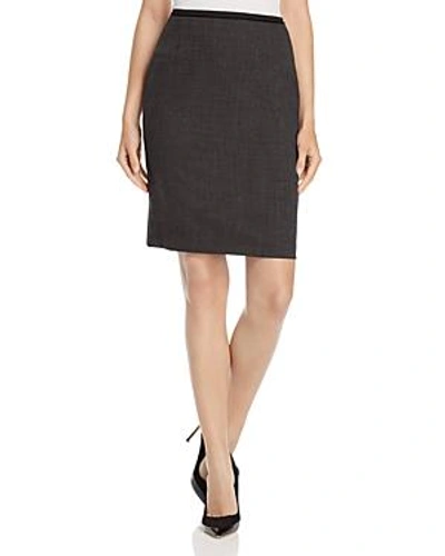 Shop Elie Tahari Bennet Wool Pencil Skirt In Black/gray
