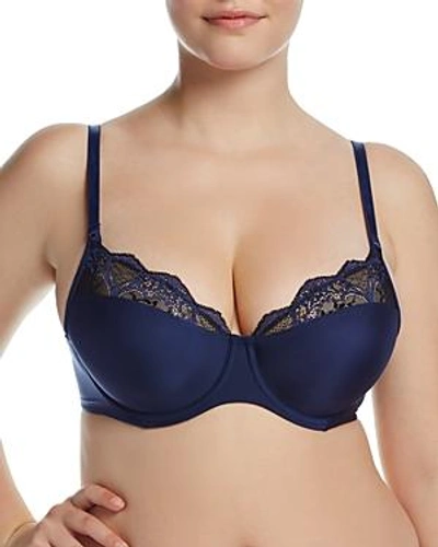 Shop Wacoal Lace Impression Full Figure Underwire Bra In Medieval Blue