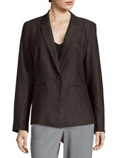 Shop Lafayette 148 Textured Wool-blend Jacket In Black Multicolor