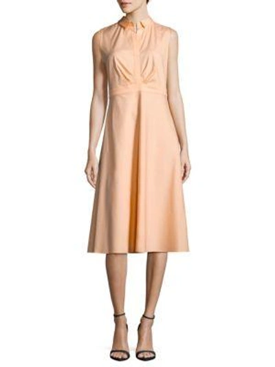 Shop Lafayette 148 Livia Cotton-blend Dress In Aura