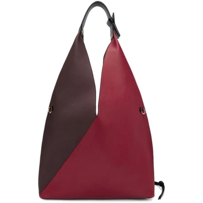 Shop Loewe Red & Burgundy Sling Bag