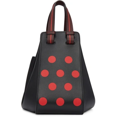 Shop Loewe Black & Red Small Circles Hammock Bag