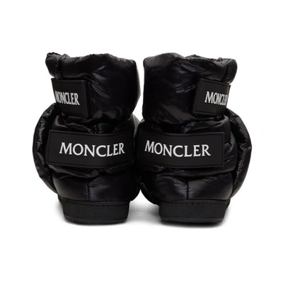 Shop Moncler Black Puffer High-top Sneakers