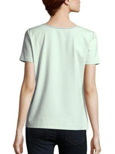 Shop Lafayette 148 Cotton-blend Solid Top In Iced Coral