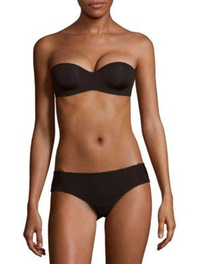 Shop Natori Strapless Convertible Bra In Black