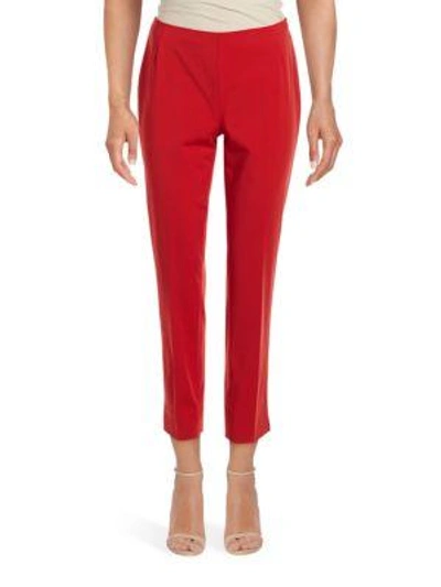 Shop Lafayette 148 Stanton Cropped Trousers In Nectarina