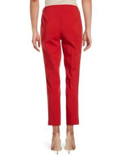 Shop Lafayette 148 Stanton Cropped Trousers In Nectarina
