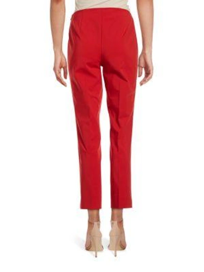 Shop Lafayette 148 Stanton Cropped Trousers In Poreclain