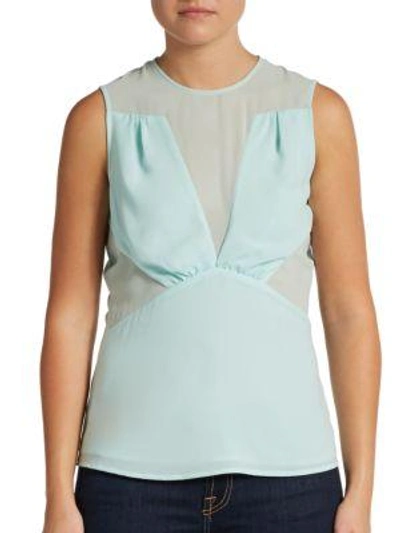 Shop Cooper & Ella Celia Illusion Tank In Mint