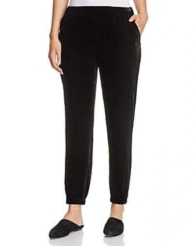 Shop Eileen Fisher Slouchy Velvet Ankle Pants In Black