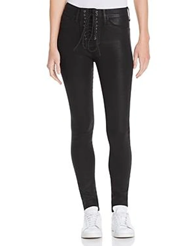 Shop Hudson Bullocks Coated Super Skinny Jeans In Black In Black Coated