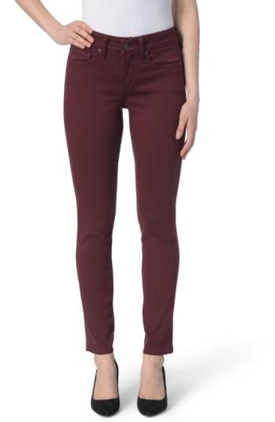 Shop Nydj Ami Colored Stretch Skinny Jeans In Deep Currant