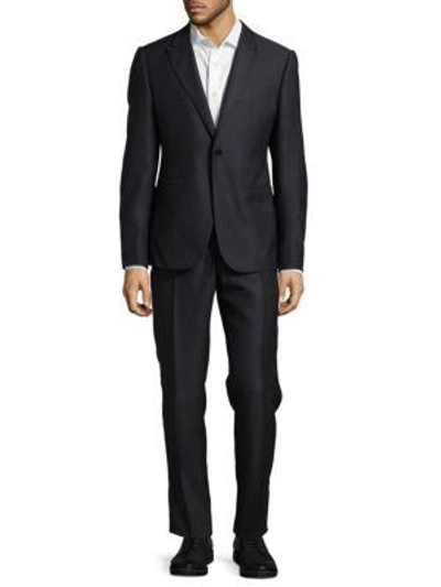 Shop Armani Collezioni Timeless Regular Fit Suit In Navy