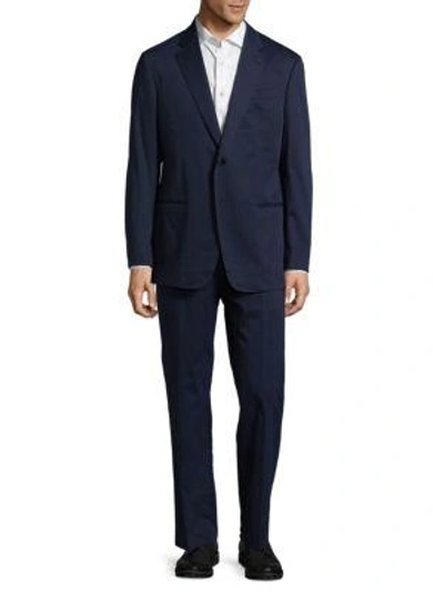 Shop Armani Collezioni Classic Suit In Navy
