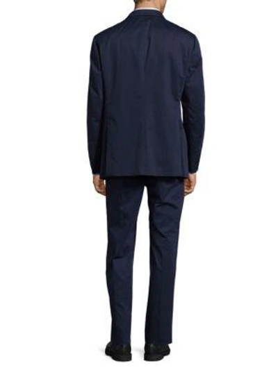 Shop Armani Collezioni Classic Suit In Navy