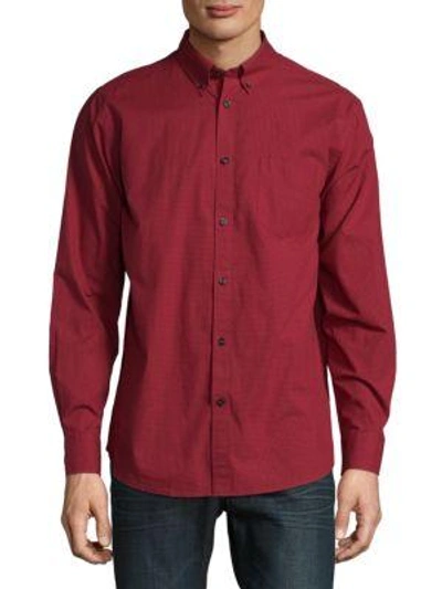 Shop Ben Sherman Long Sleeve Cotton Casual Button-down Shirt In Dark Navy
