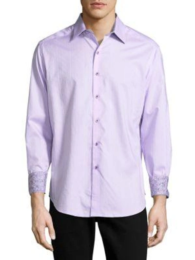 Shop Robert Graham Cotton Button-down Shirt In Cobalt