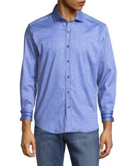 Shop Robert Graham Zander Long-sleeve Shirt In Blue