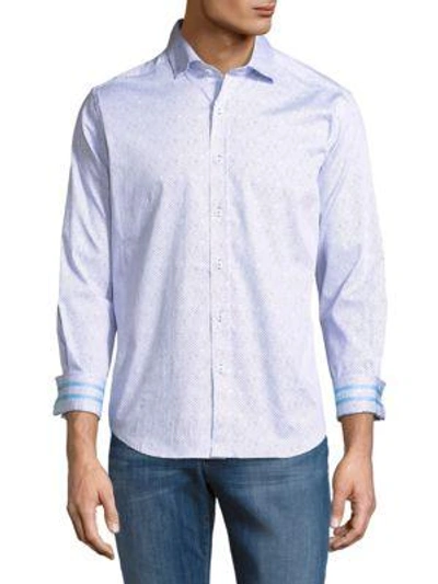 Shop Robert Graham Terrel Button-down Shirt In White