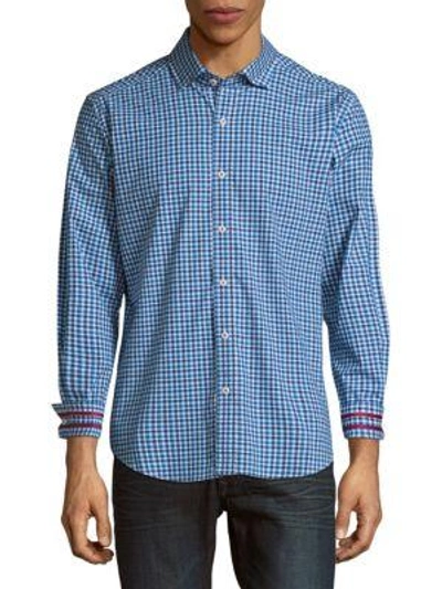 Shop Robert Graham Long Sleeve Shirt In Cobalt