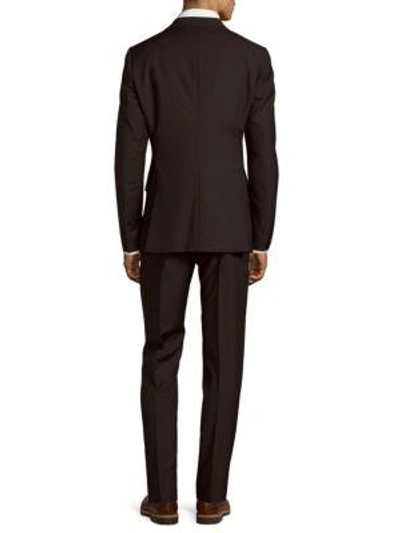 Shop Armani Collezioni Virgin Wool Suit In Grey