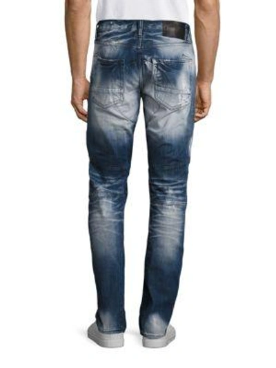 Shop Prps Barracuda Straight Fit Moto Jeans In Indigo Blue