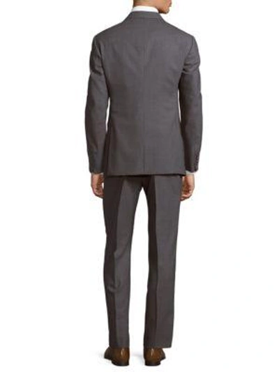 Shop Armani Collezioni Regular-fit Wool Suit In Grey