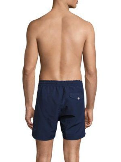Shop Sol Angeles Solid Drawstring-waist Shorts In Indigo
