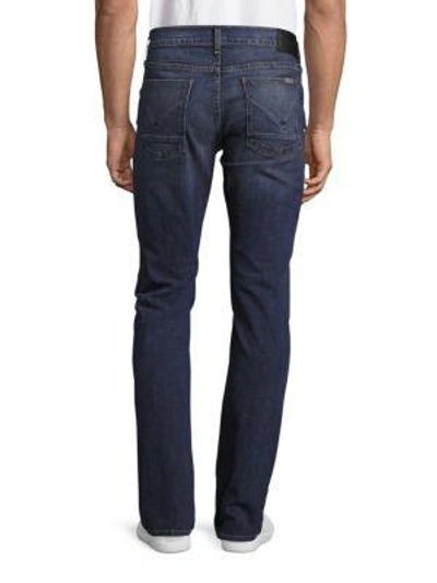 Shop Hudson Lightly Distressed Straight Leg Jeans In Gates