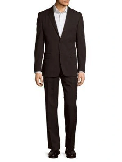 Shop Versace Wool Cut Suit In Grey