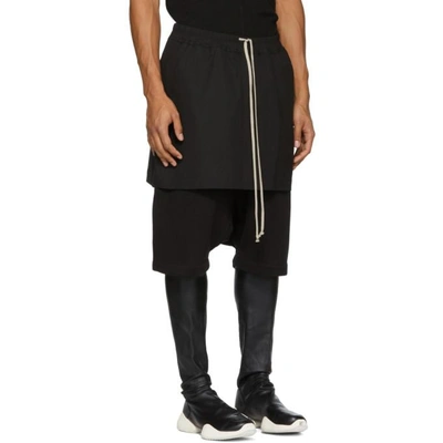 Shop Rick Owens Drkshdw Black Kilt Pods Shorts