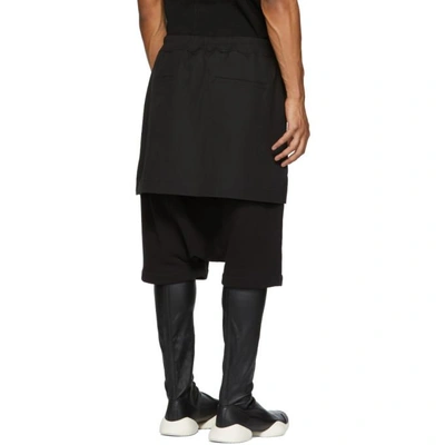 Shop Rick Owens Drkshdw Black Kilt Pods Shorts