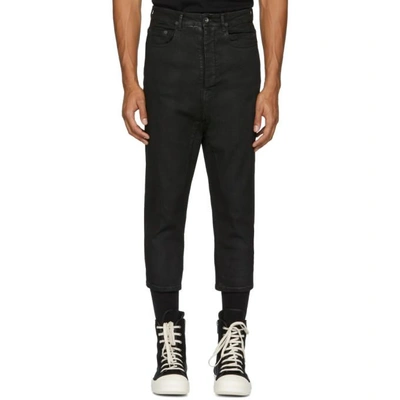 Shop Rick Owens Drkshdw Black Cropped Astaires Jeans