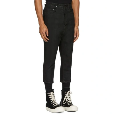 Shop Rick Owens Drkshdw Black Cropped Astaires Jeans