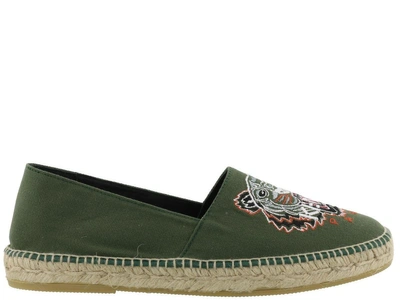 Shop Kenzo Tiger Espadrilles In Khaki