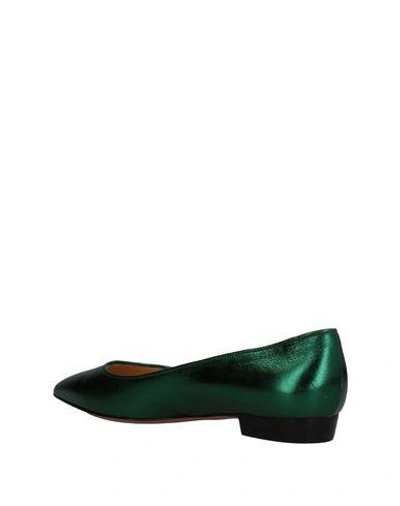 Shop A.testoni Ballet Flats In Green