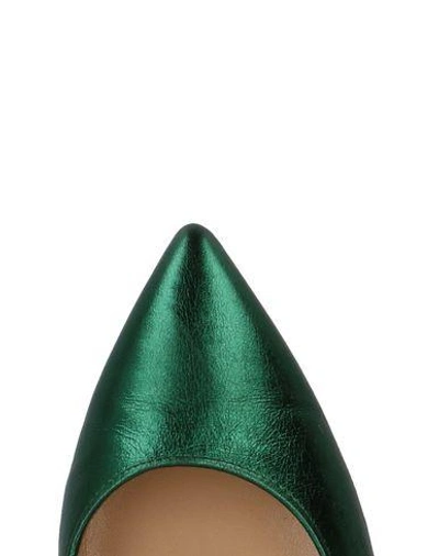 Shop A.testoni Ballet Flats In Green