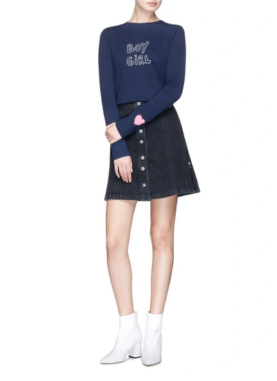 Shop J Brand X Bella Freud 'nashville' Button Front Denim Skirt