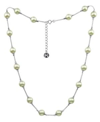 Shop Majorica Sterling Silver Necklace, Organic Man-made Pearl Illusion