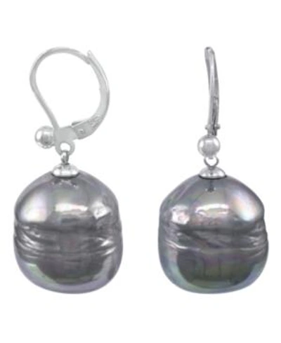 Shop Majorica Sterling Silver Earrings, Organic Man-made Baroque Pearl